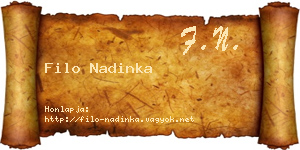 Filo Nadinka névjegykártya